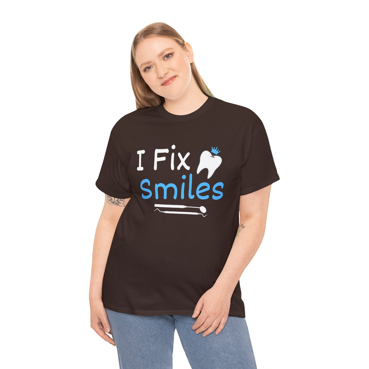 Dentist T‑Shirt — "I Fix Smiles" Dental Hygienist & Dentist Tee