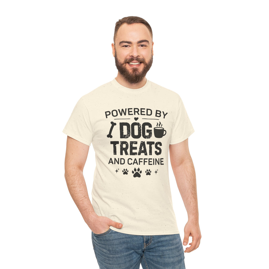 Dog Treats & Caffeine T‑Shirt — Funny Dog Lover Tee