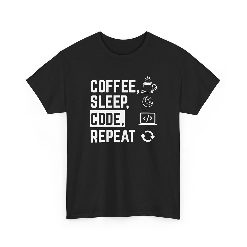 Coffee Sleep Code Repeat T-Shirt — Programmer Tee for Developers & Coders