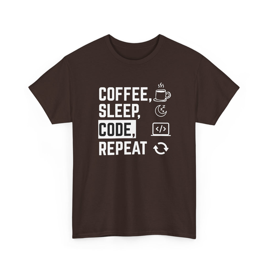 Coffee Sleep Code Repeat T-Shirt — Programmer Tee for Developers & Coders