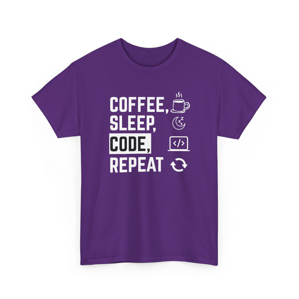 Coffee Sleep Code Repeat T-Shirt — Programmer Tee for Developers & Coders