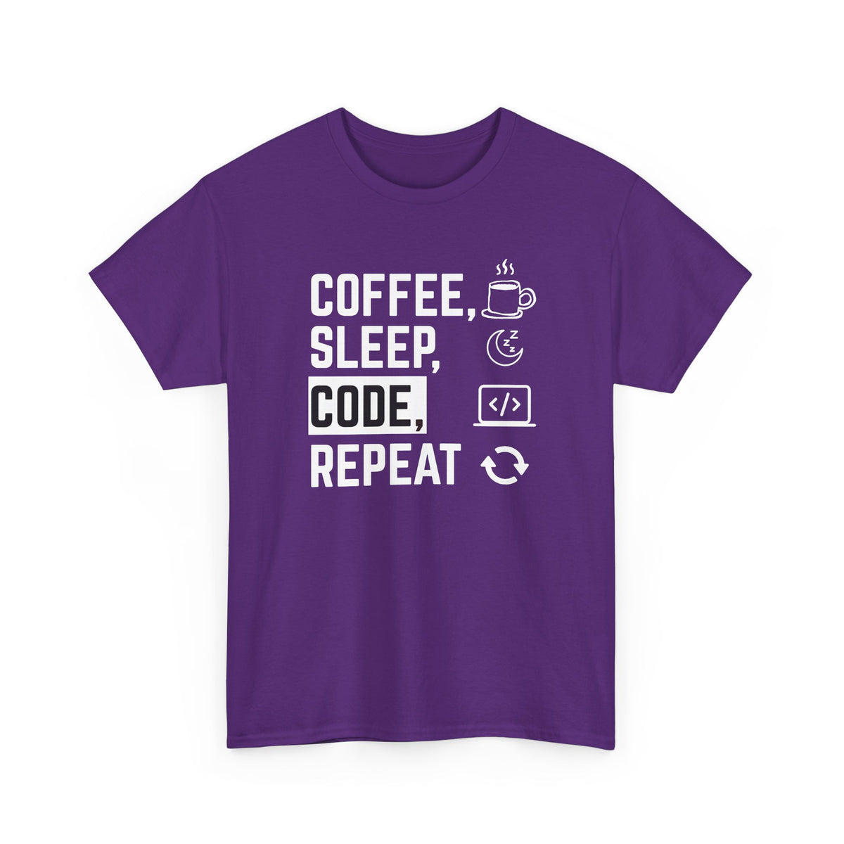 Coffee Sleep Code Repeat T-Shirt — Programmer Tee for Developers & Coders