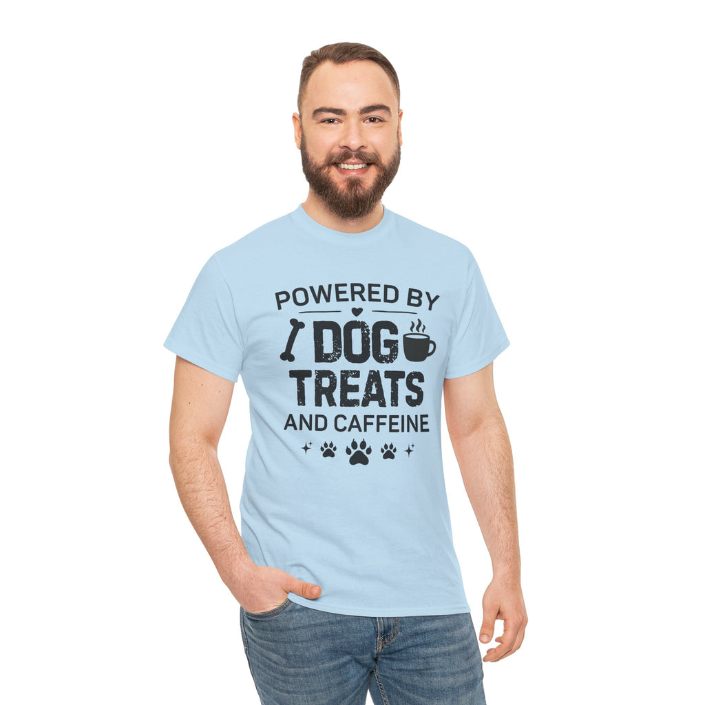 Dog Treats & Caffeine T‑Shirt — Funny Dog Lover Tee