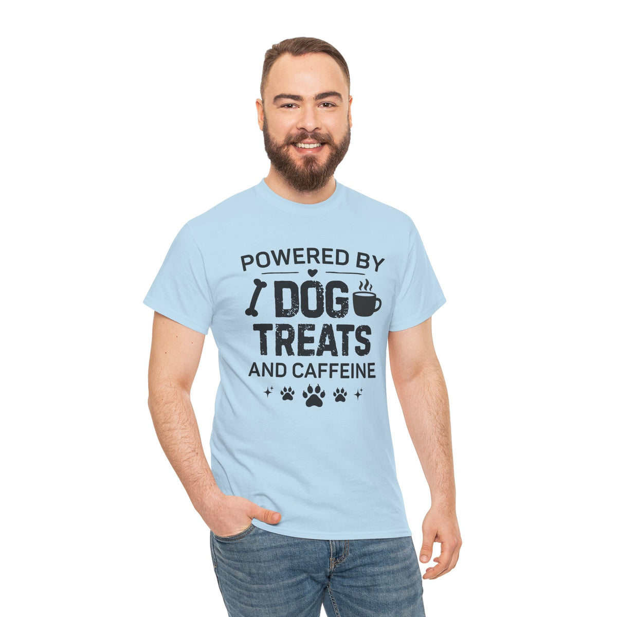 Dog Treats & Caffeine T‑Shirt — Funny Dog Lover Tee