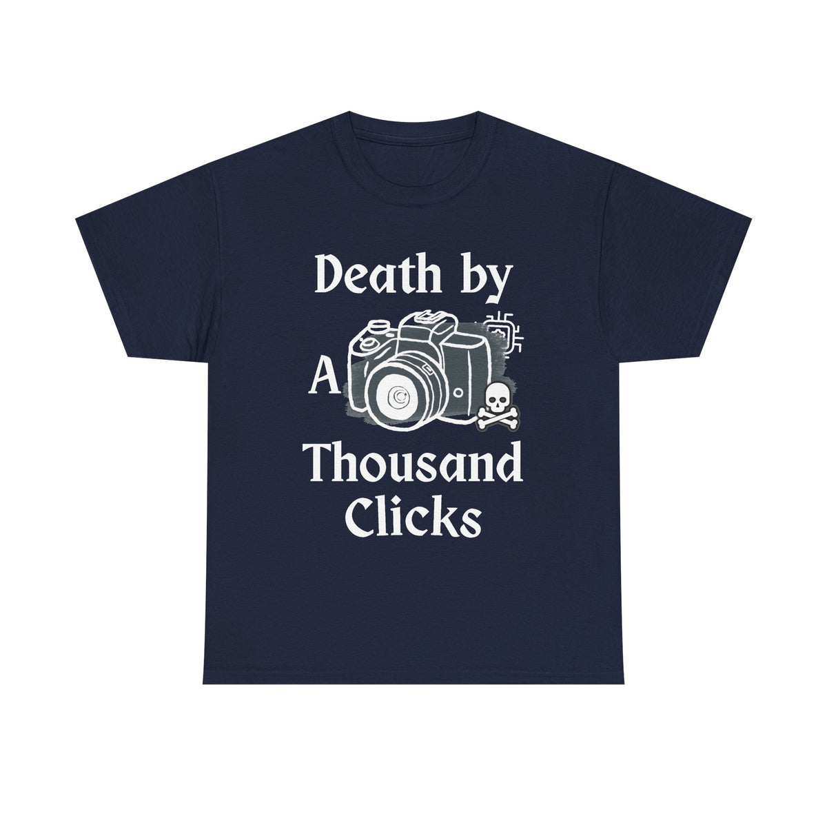 Camera & Skull Graphic Tee — Vintage Film Photography T-Shirt