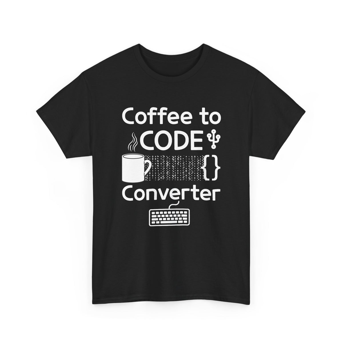 Coffee Mug Minimalist Tee — Small Line Art Cup Graphic T‑Shirt