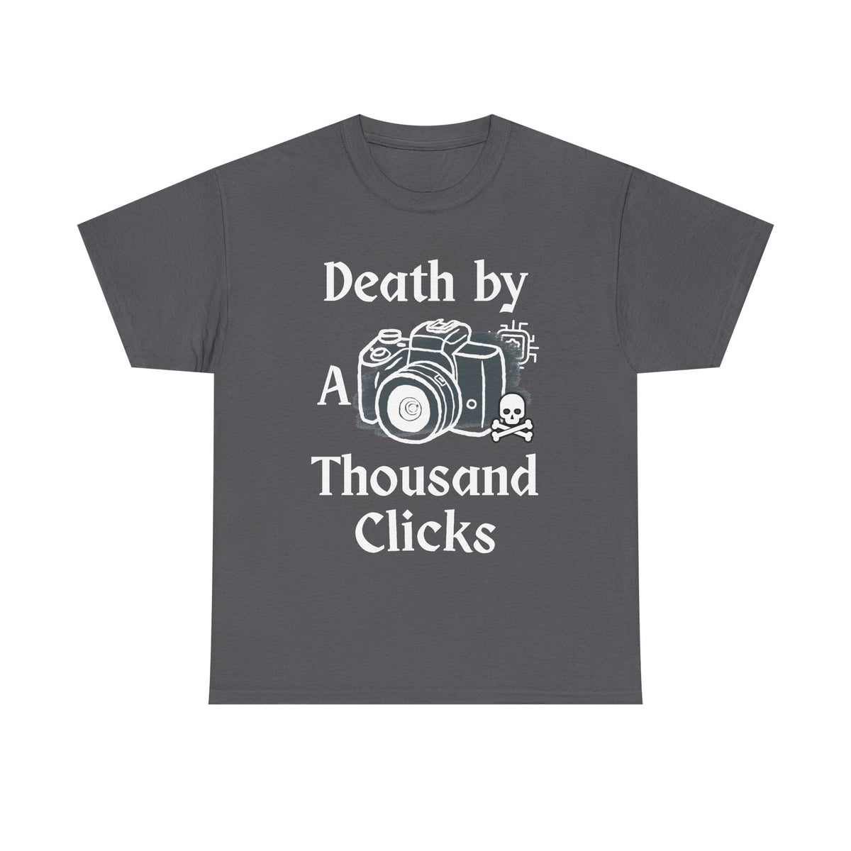 Camera & Skull Graphic Tee — Vintage Film Photography T-Shirt