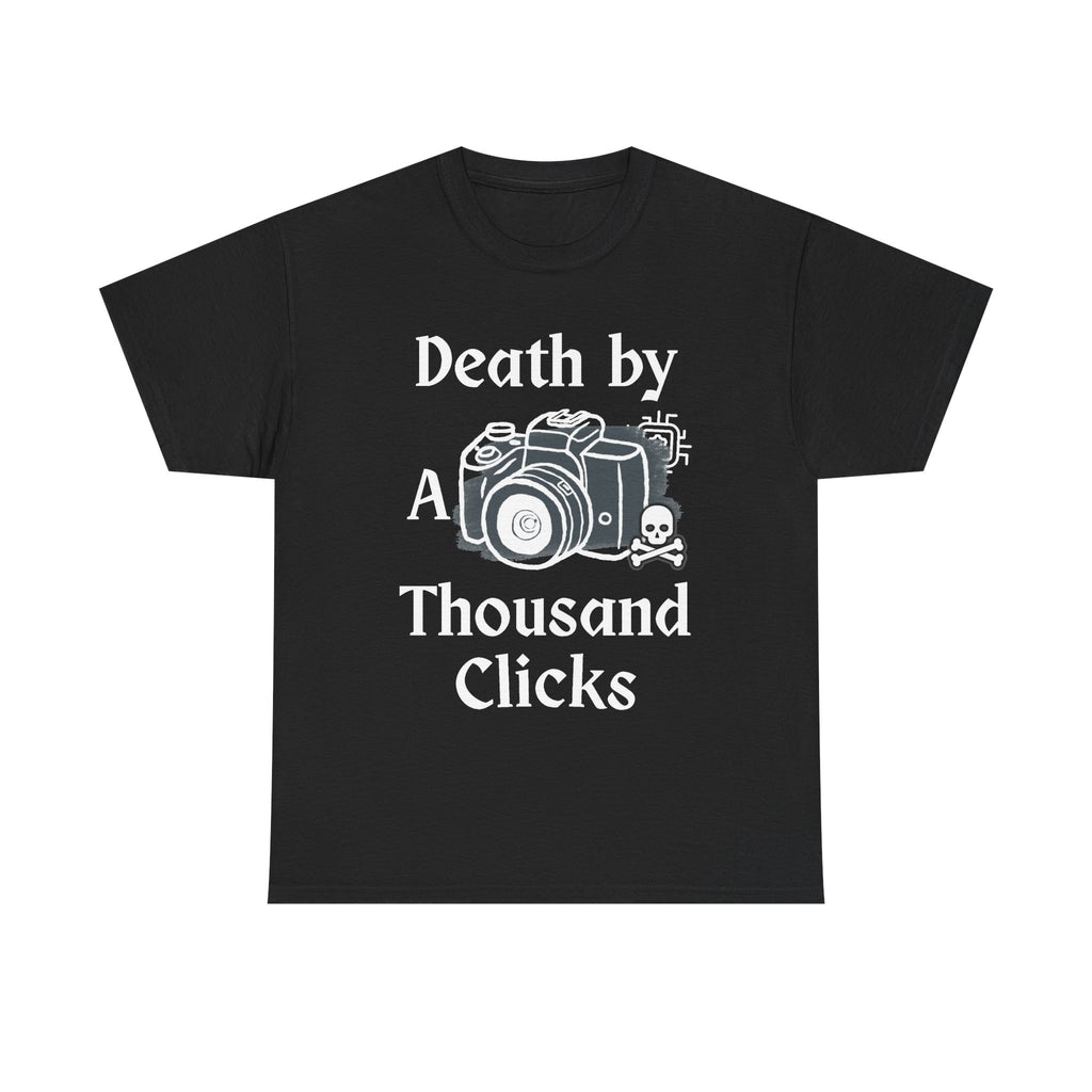 Camera & Skull Graphic Tee — Vintage Film Photography T-Shirt