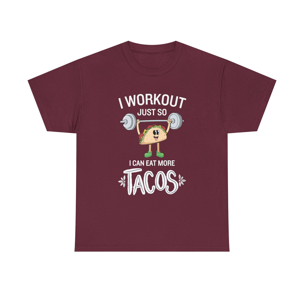 Taco Weightlifter T‑Shirt — Cute Fitness Taco Graphic Tee