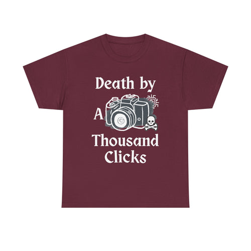 Camera & Skull Graphic Tee — Vintage Film Photography T-Shirt