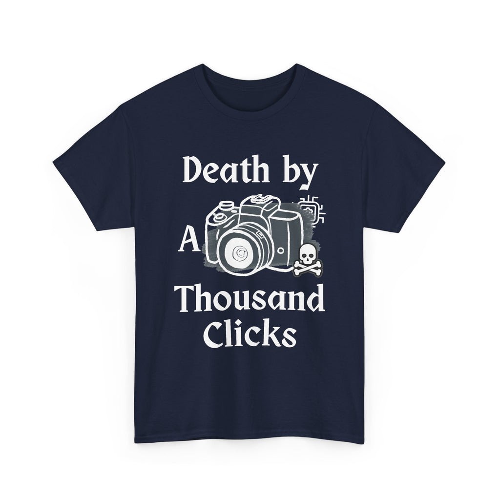 Camera & Skull Graphic Tee — Vintage Film Photography T-Shirt