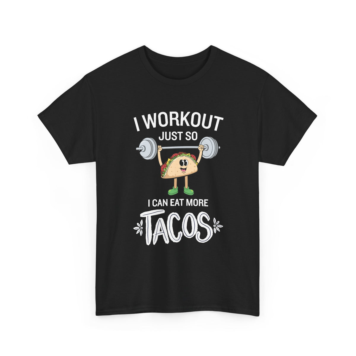 Taco Weightlifter T‑Shirt — Cute Fitness Taco Graphic Tee