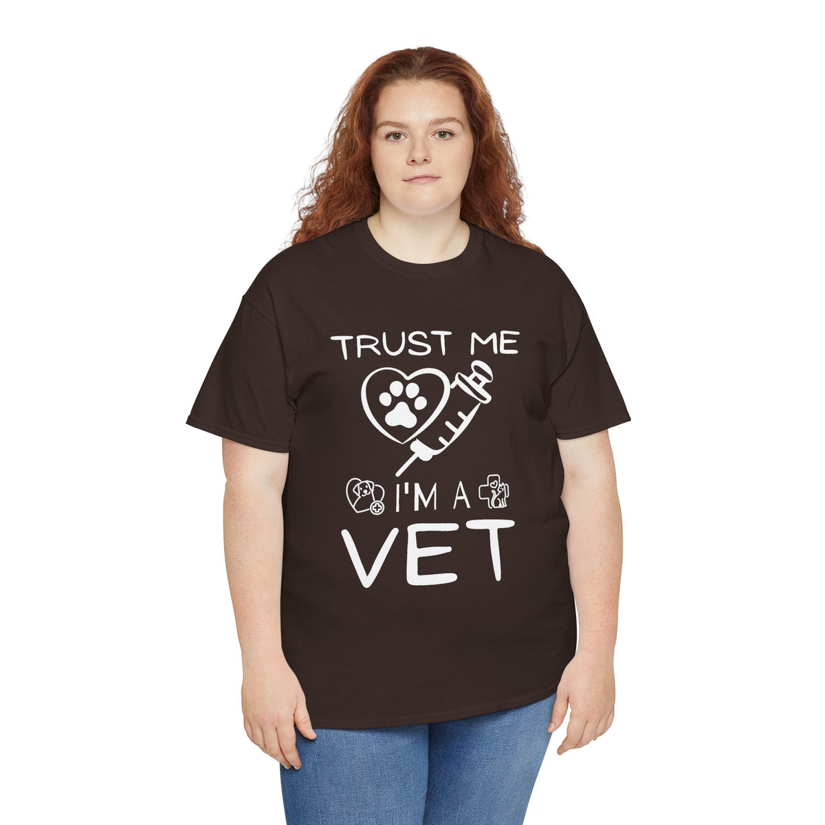 Vet T-Shirt "Trust Me I'm a Vet" – Cute Paw & Syringe Veterinary Tee