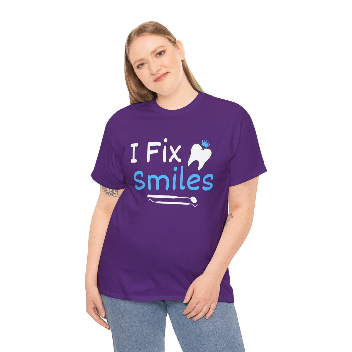 Dentist T‑Shirt — "I Fix Smiles" Dental Hygienist & Dentist Tee