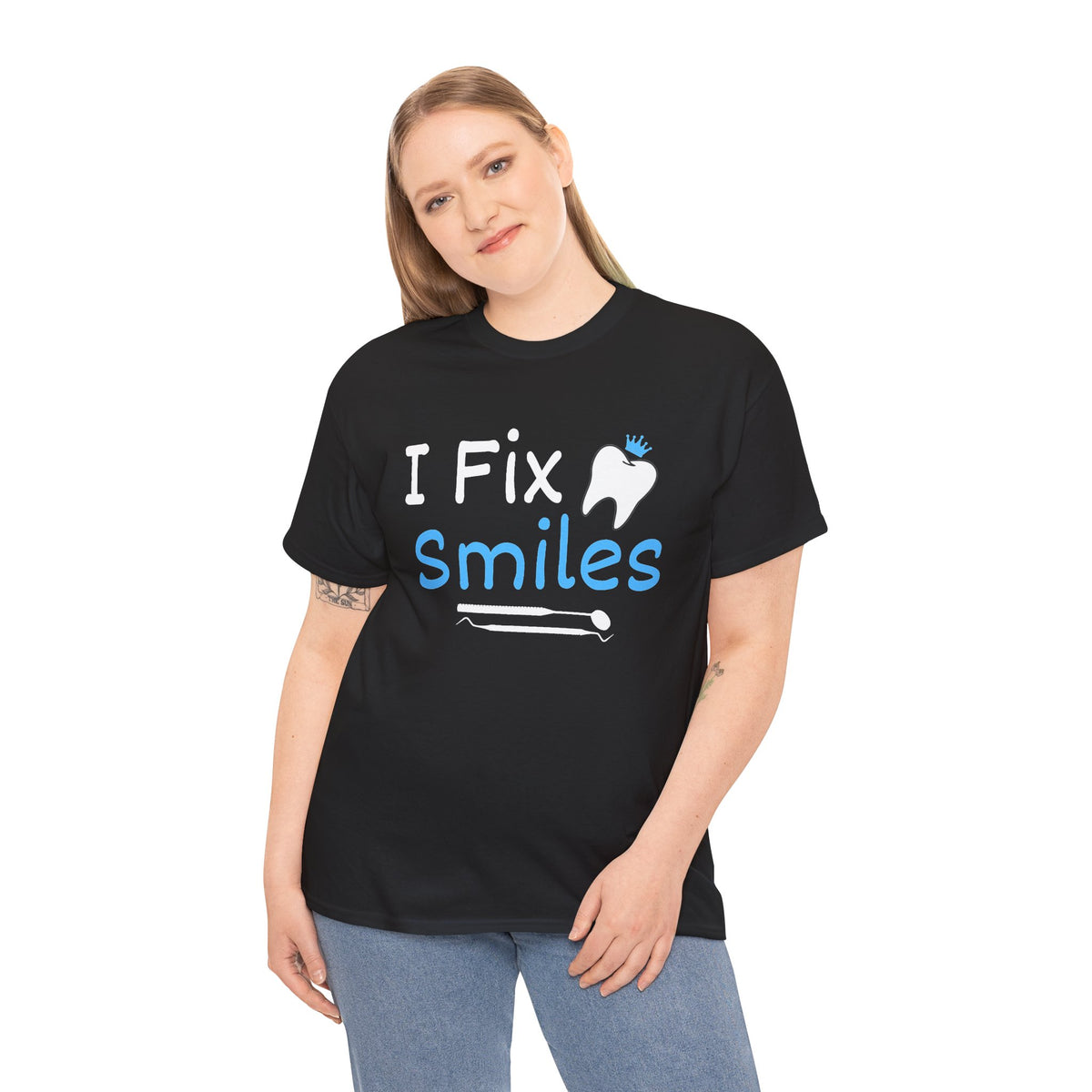 Dentist T‑Shirt — "I Fix Smiles" Dental Hygienist & Dentist Tee