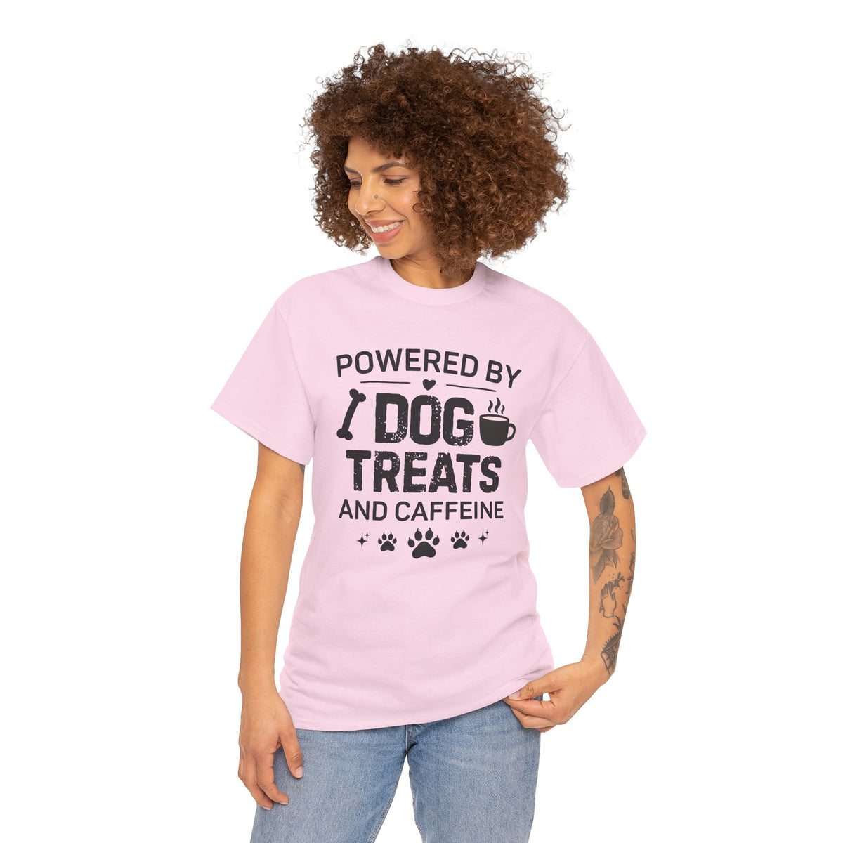 Dog Treats & Caffeine T‑Shirt — Funny Dog Lover Tee