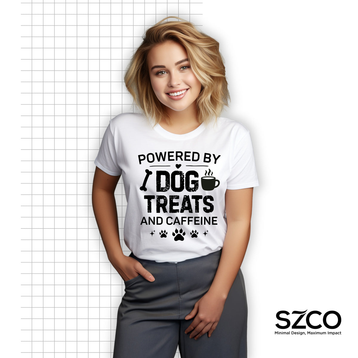 Dog Treats & Caffeine T‑Shirt — Funny Dog Lover Tee