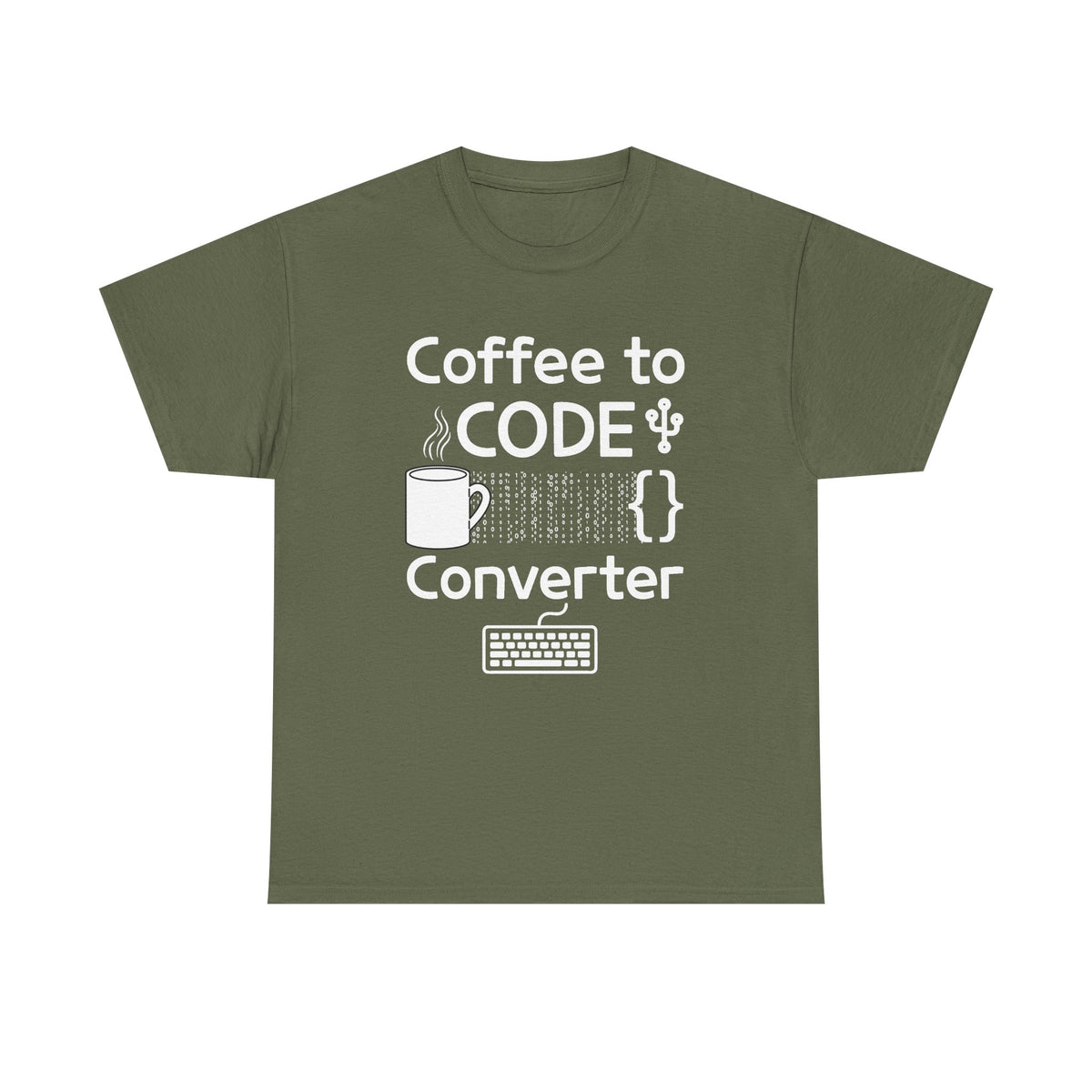 Coffee Mug Minimalist Tee — Small Line Art Cup Graphic T‑Shirt