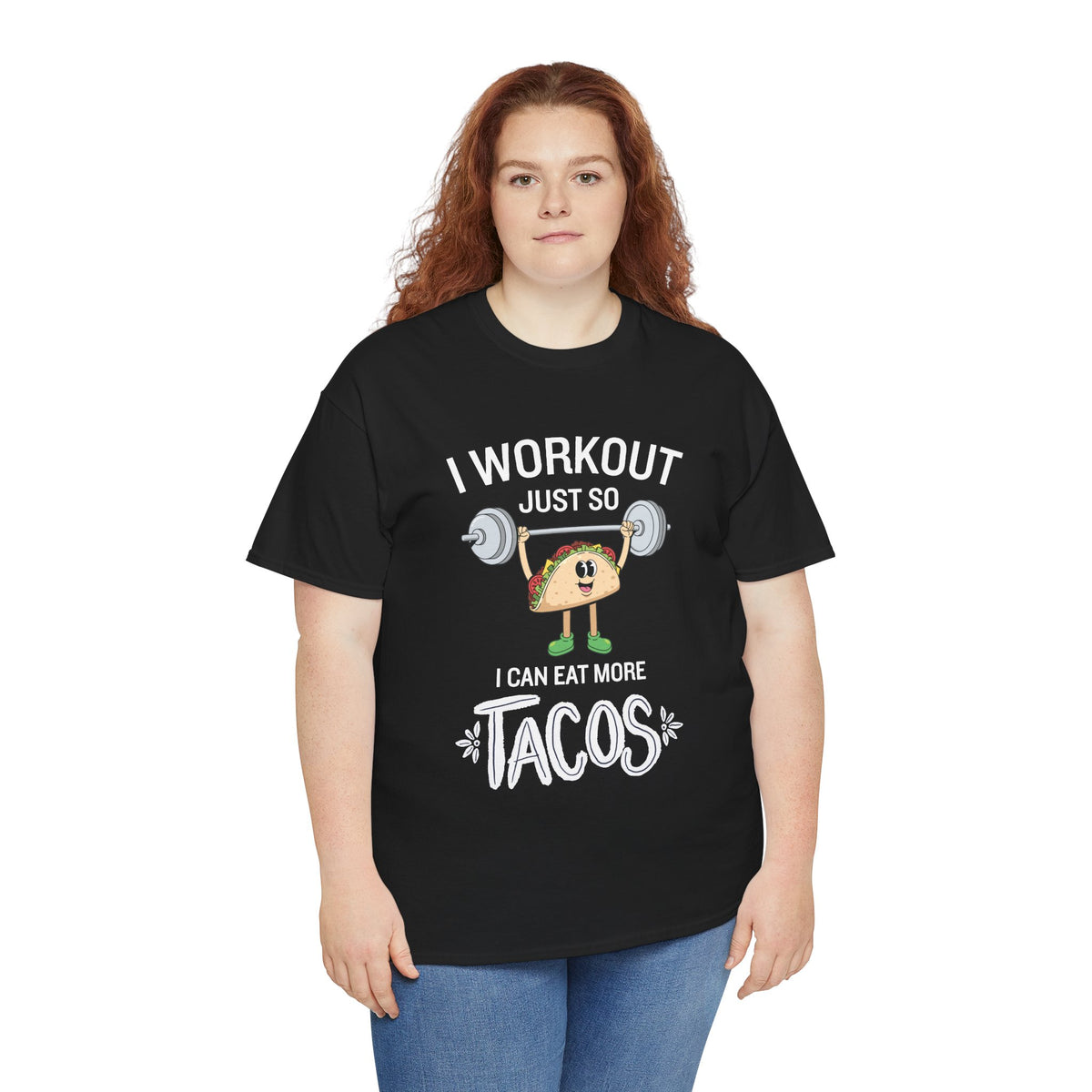 Taco Weightlifter T‑Shirt — Cute Fitness Taco Graphic Tee