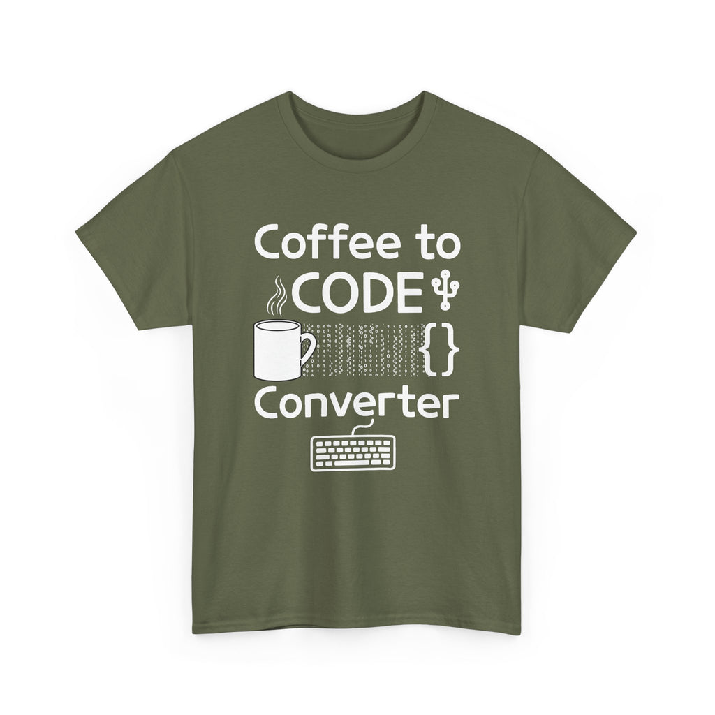 Coffee Mug Minimalist Tee — Small Line Art Cup Graphic T‑Shirt