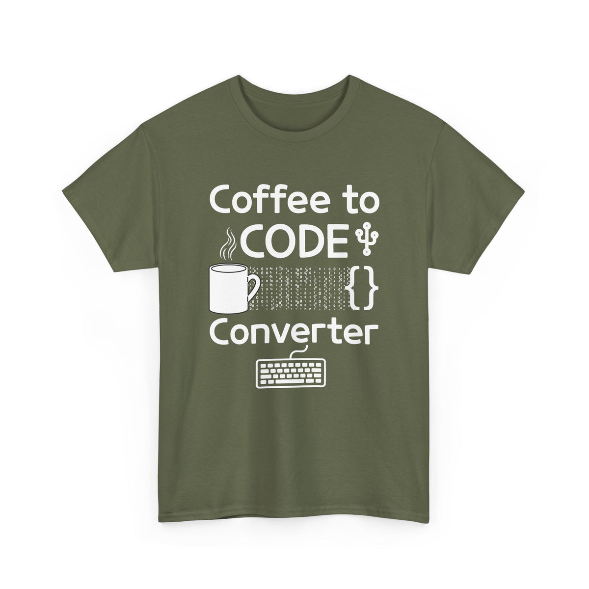 Coffee Mug Minimalist Tee — Small Line Art Cup Graphic T‑Shirt