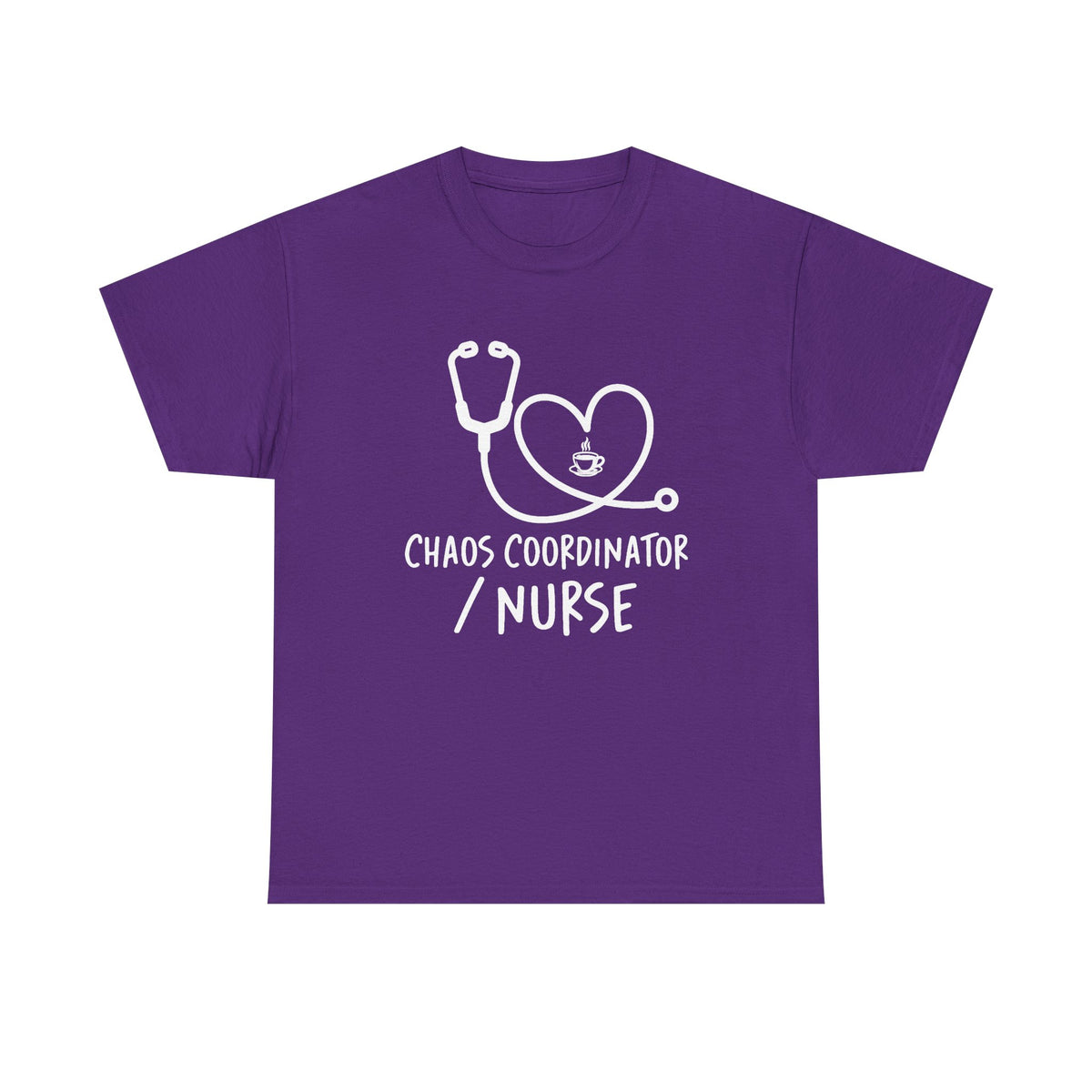 Nurse Chaos Coordinator T‑Shirt — Stethoscope Heart Graphic