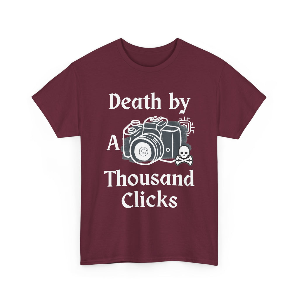 Camera & Skull Graphic Tee — Vintage Film Photography T-Shirt