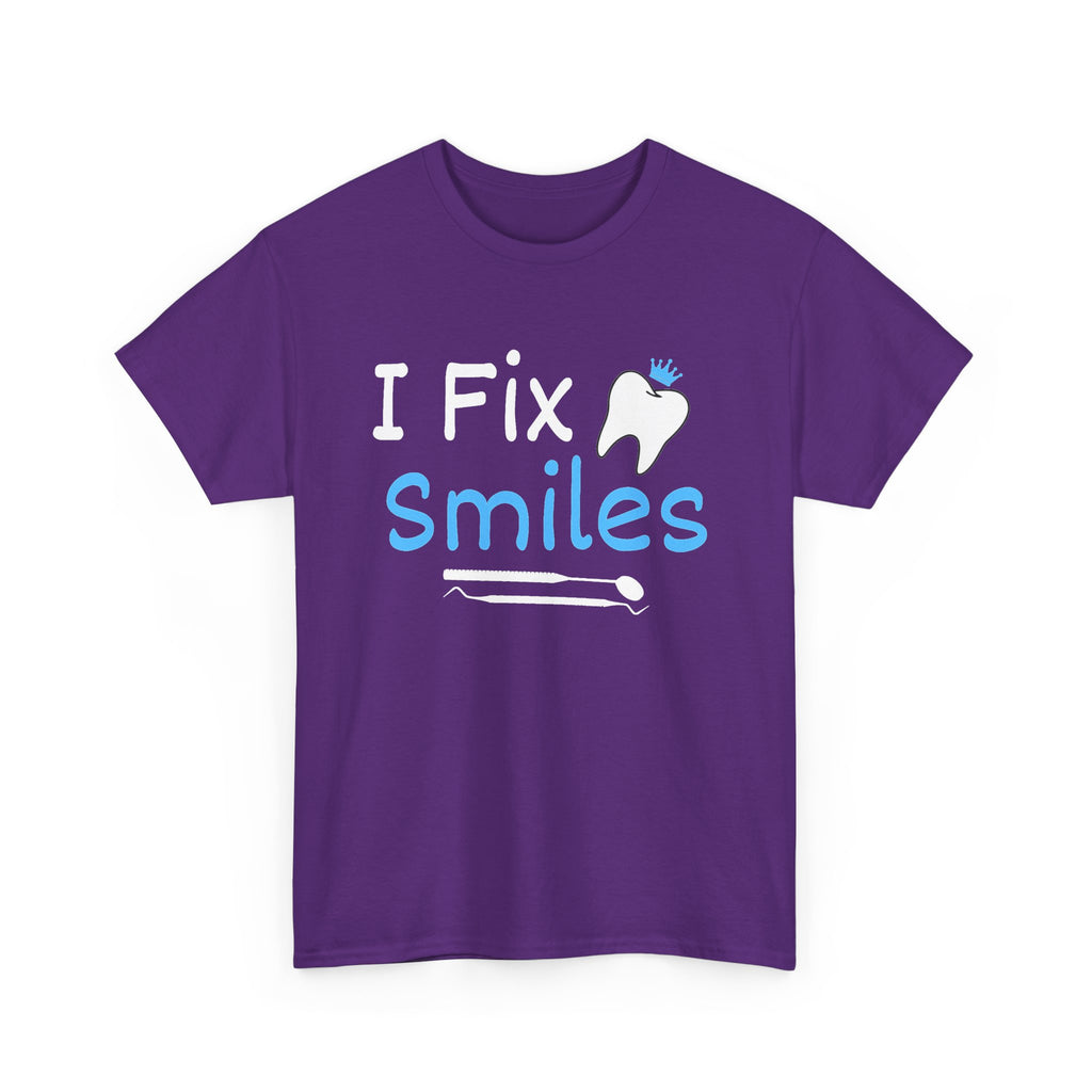 Dentist T‑Shirt — "I Fix Smiles" Dental Hygienist & Dentist Tee
