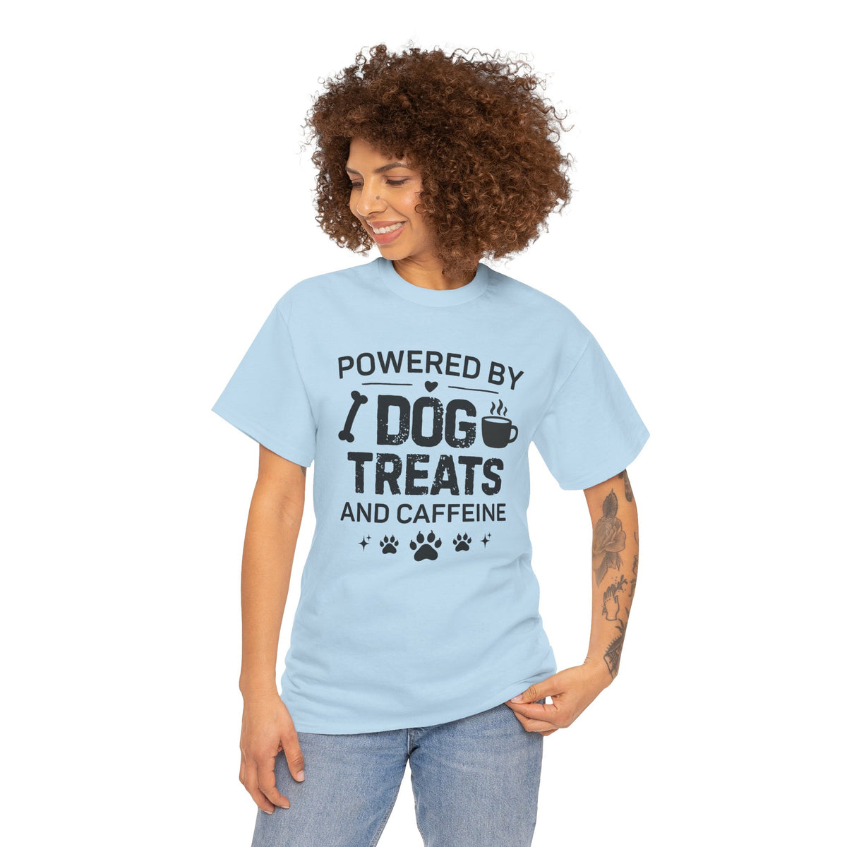Dog Treats & Caffeine T‑Shirt — Funny Dog Lover Tee