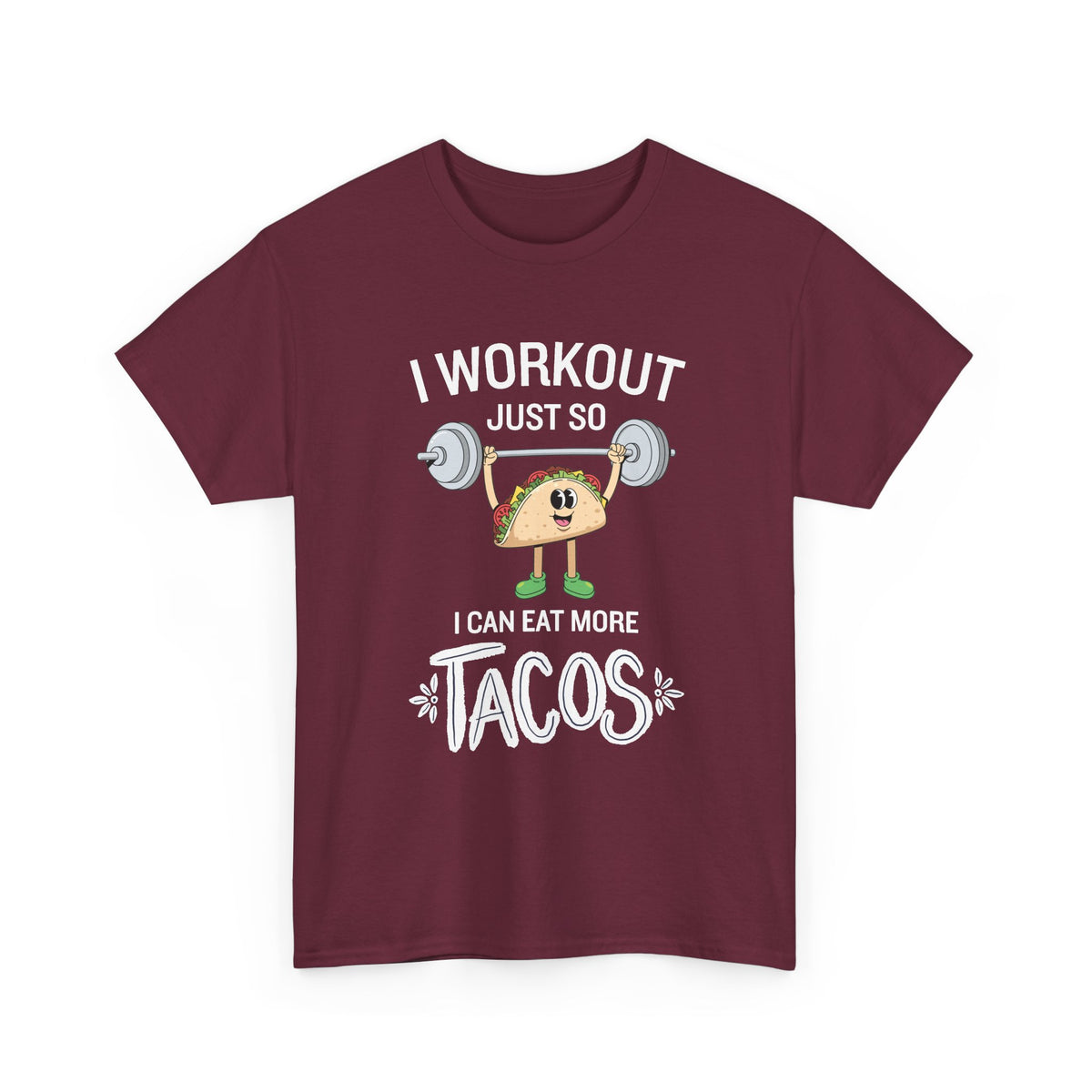 Taco Weightlifter T‑Shirt — Cute Fitness Taco Graphic Tee