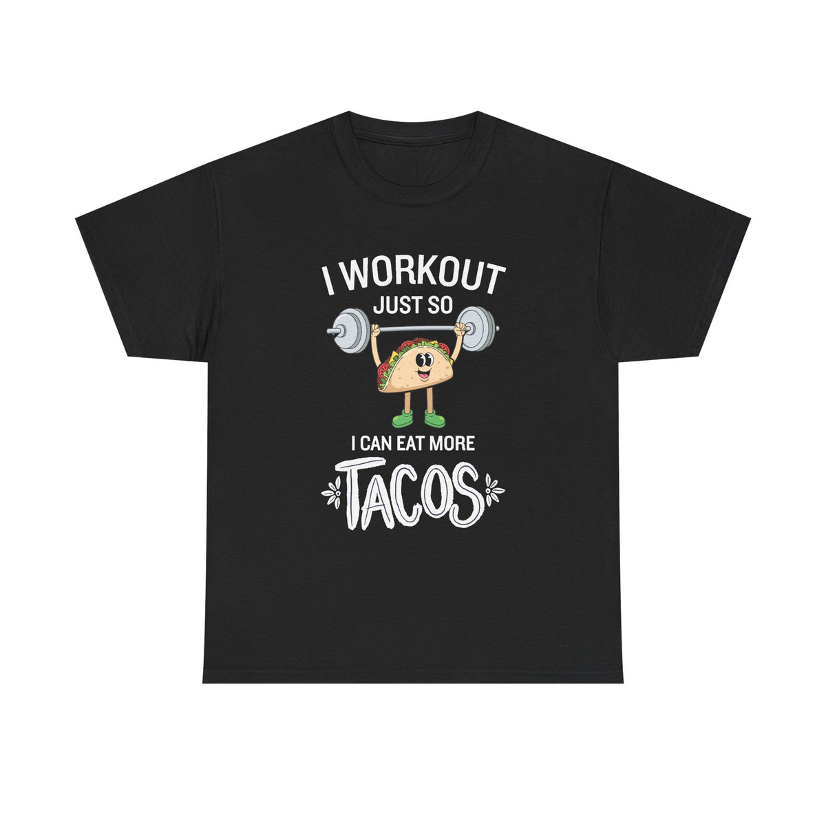 Taco Weightlifter T‑Shirt — Cute Fitness Taco Graphic Tee