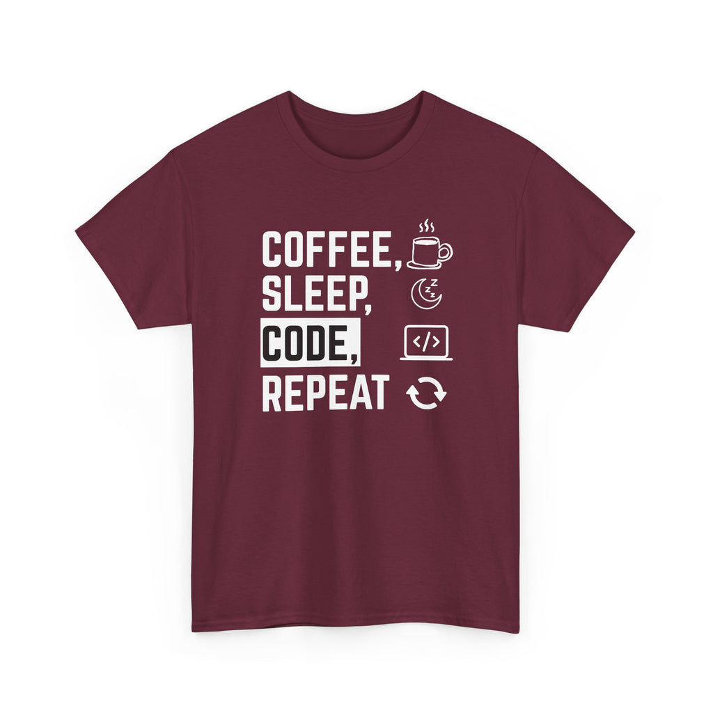 Coffee Sleep Code Repeat T-Shirt — Programmer Tee for Developers & Coders