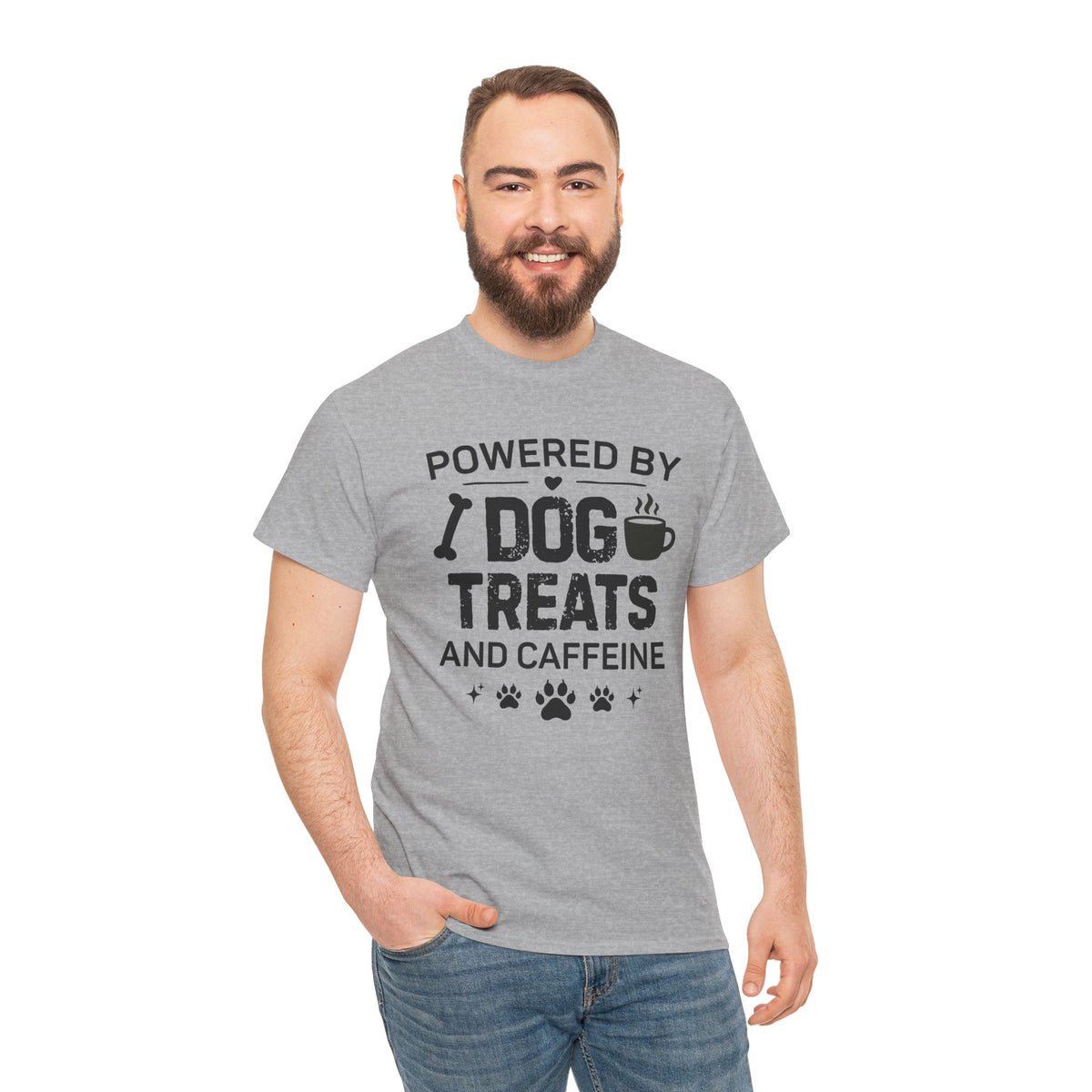 Dog Treats & Caffeine T‑Shirt — Funny Dog Lover Tee