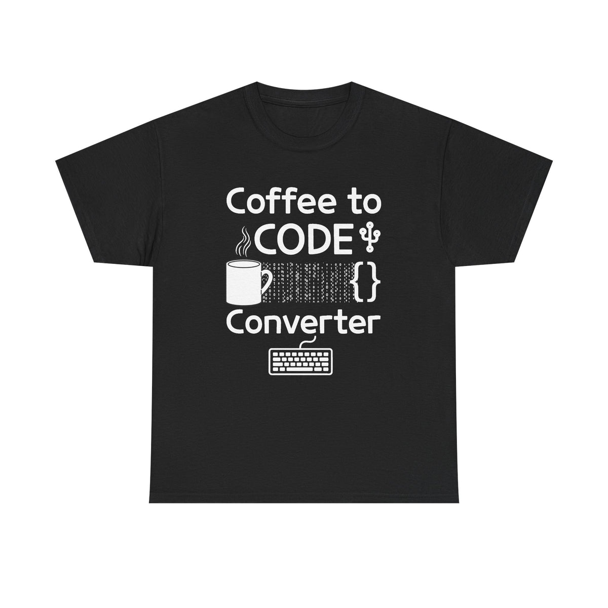 Coffee Mug Minimalist Tee — Small Line Art Cup Graphic T‑Shirt
