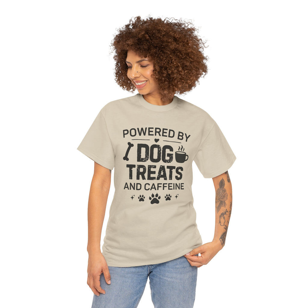 Dog Treats & Caffeine T‑Shirt — Funny Dog Lover Tee