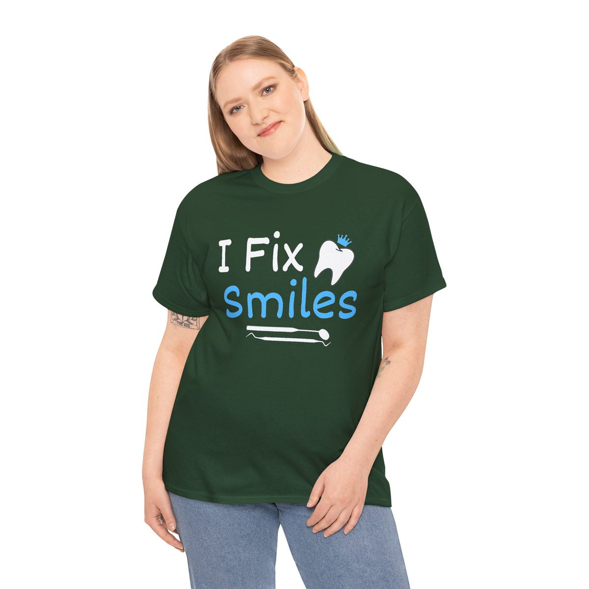 Dentist T‑Shirt — "I Fix Smiles" Dental Hygienist & Dentist Tee