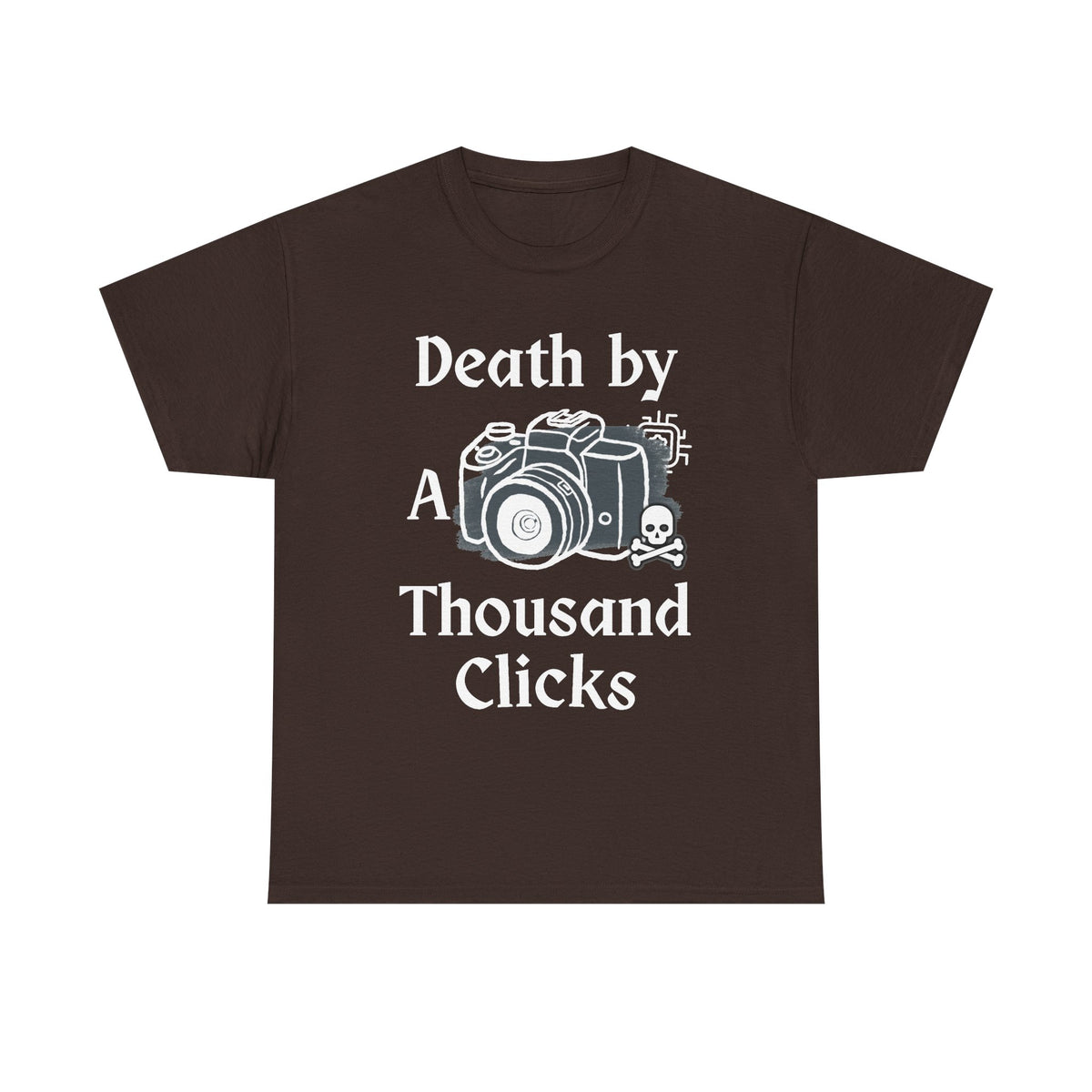 Camera & Skull Graphic Tee — Vintage Film Photography T-Shirt
